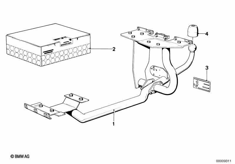 Trailer hitch with fixed ball head