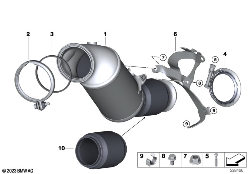 Engine-side catalytic converter