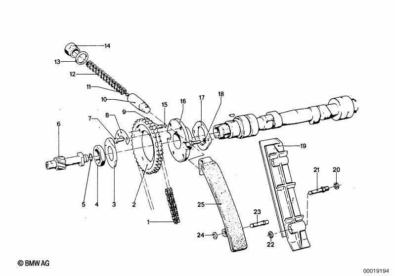 Timing gear - cam shaft/chain drive