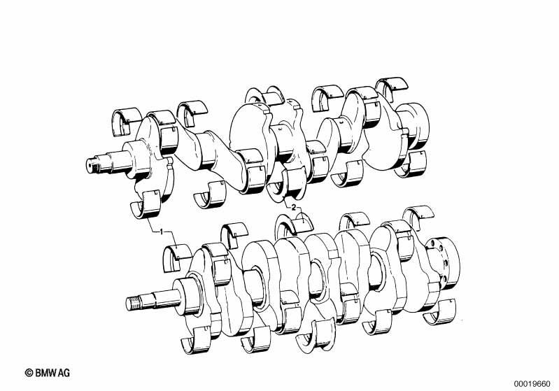 AT-crankshaft with bearing shells