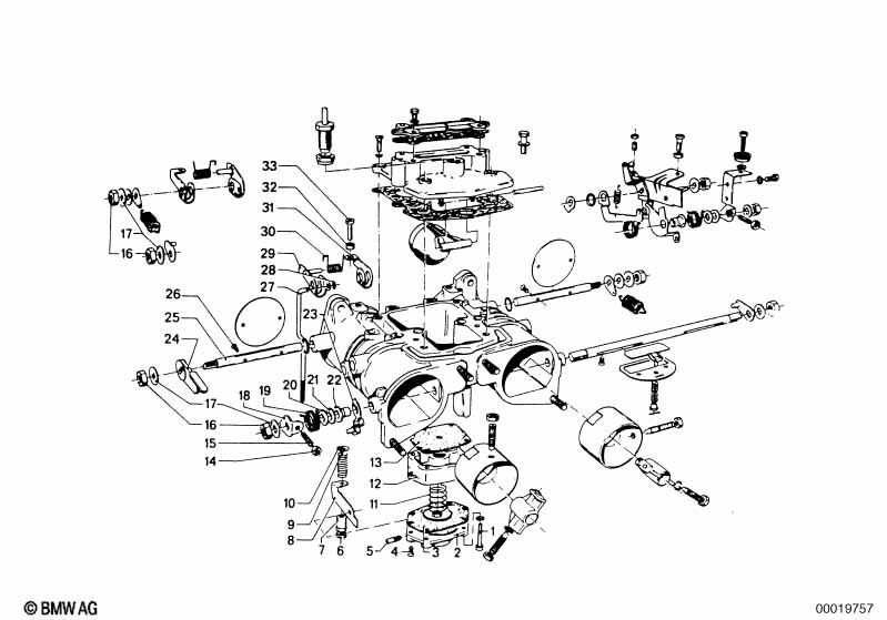 Carburetor mounting parts