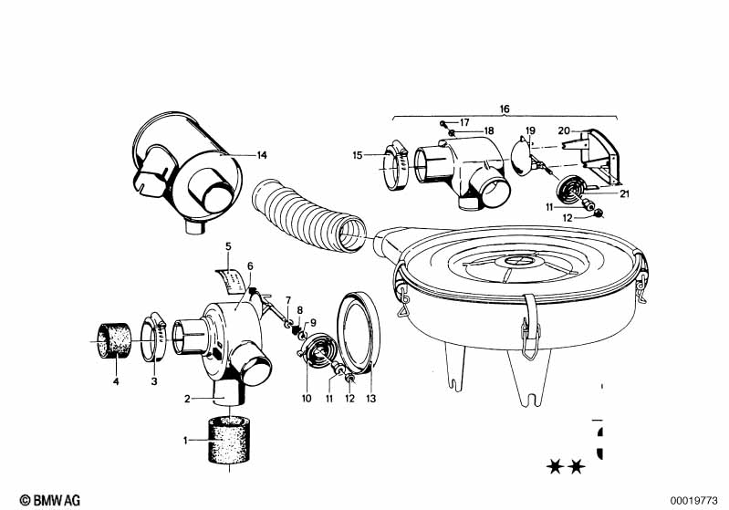 Intake silencer / Filter cartridge Intake silencer / Filter cartridge
