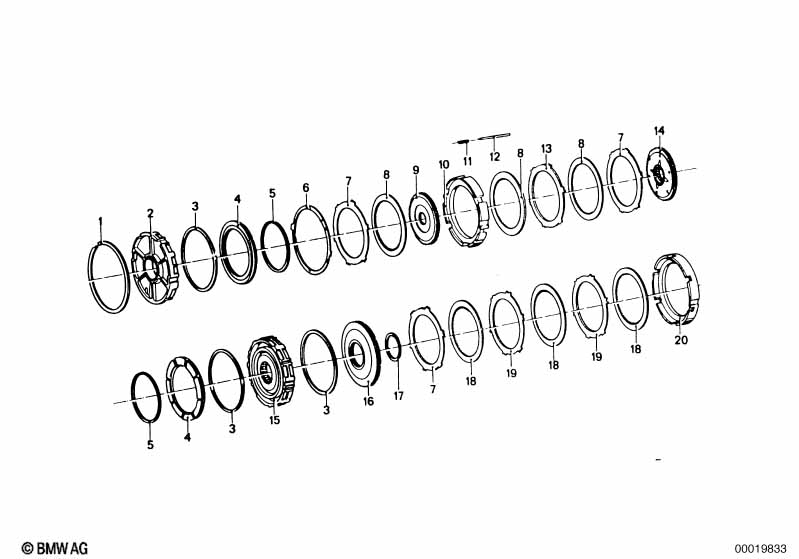 ZF 3hp12 brake clutch C/C'/D