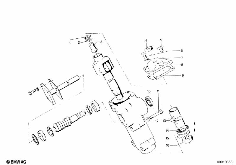 Steering box single components