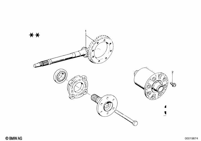 Differential-crown wheel inst.parts