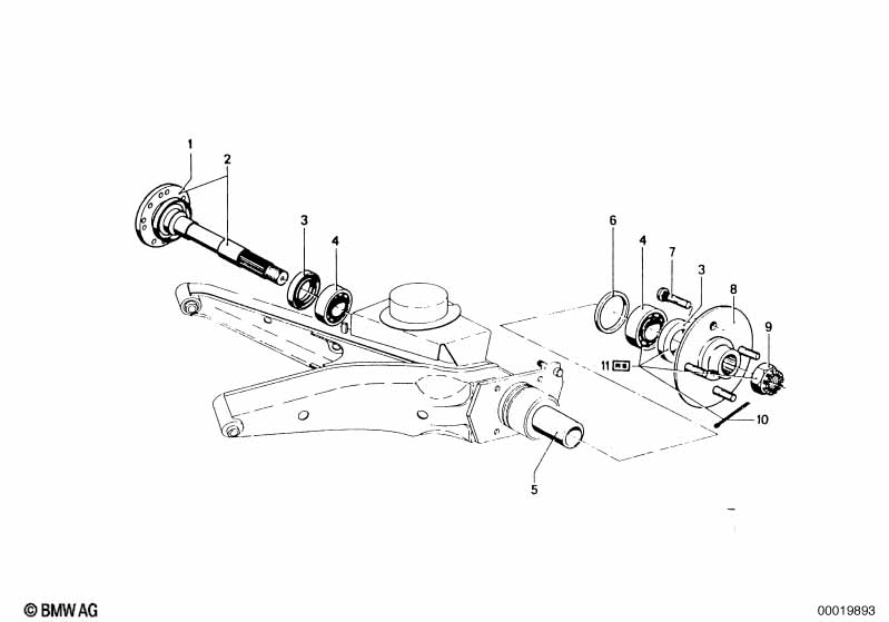 Side shaft/wheel bearings