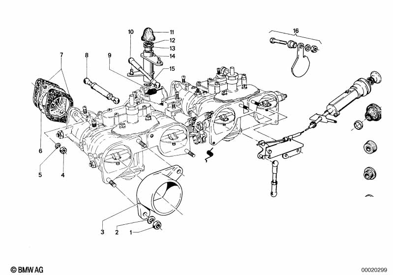 Carburetor mounting parts