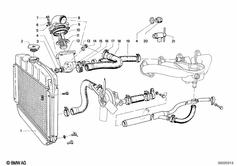 Cooling system - water hoses