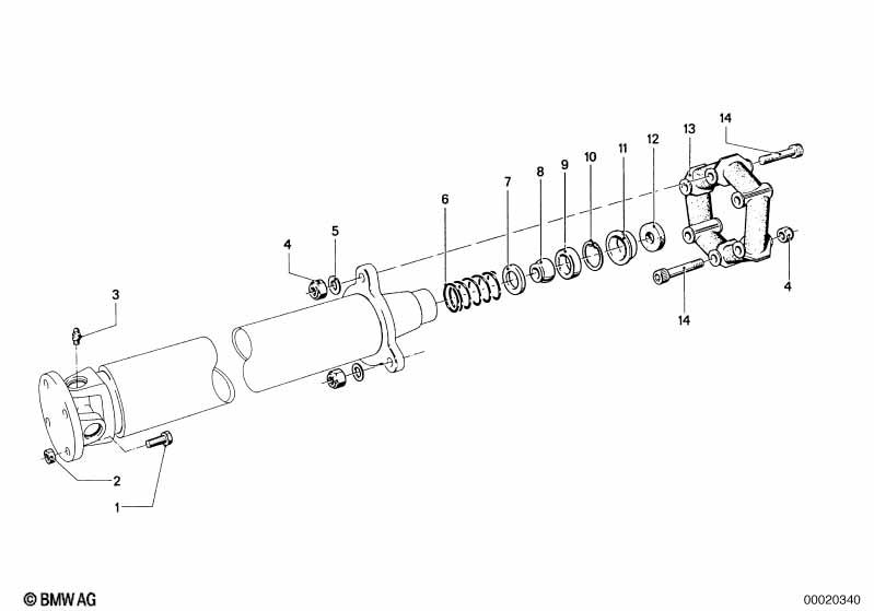 Drive shaft,univ.joint/center mounting