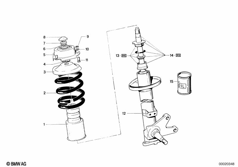 Mounting parts f front spring strut assy