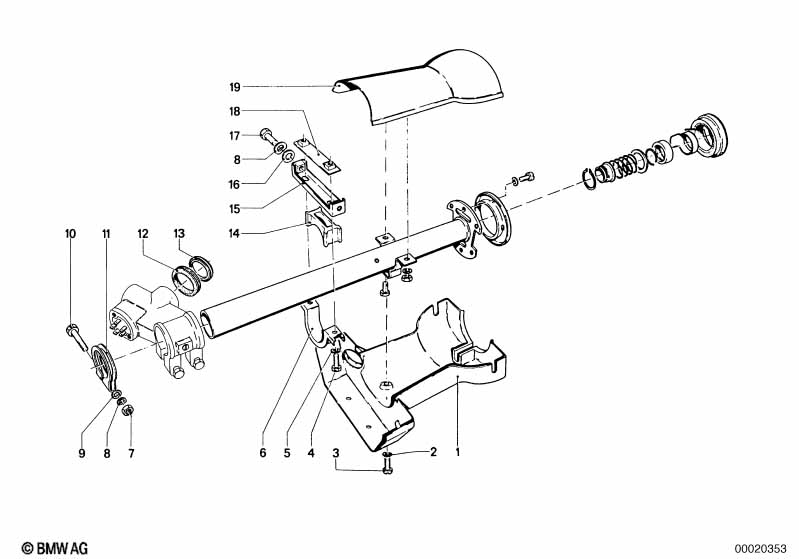 Steering column-tube/trim panel