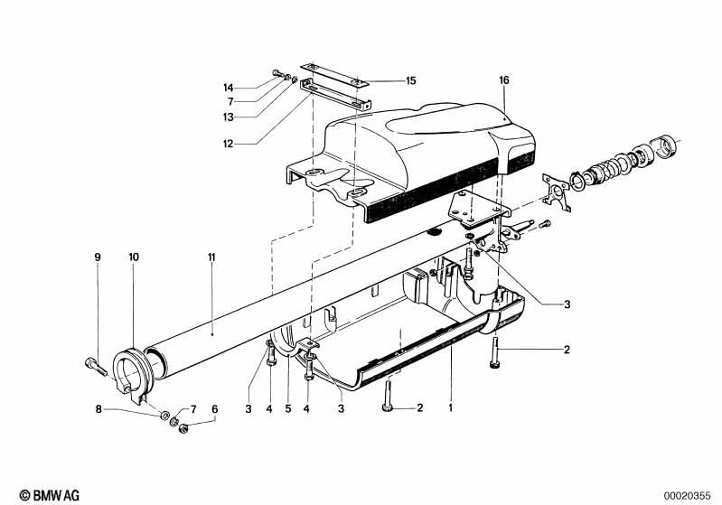 Steering column-tube/trim panel