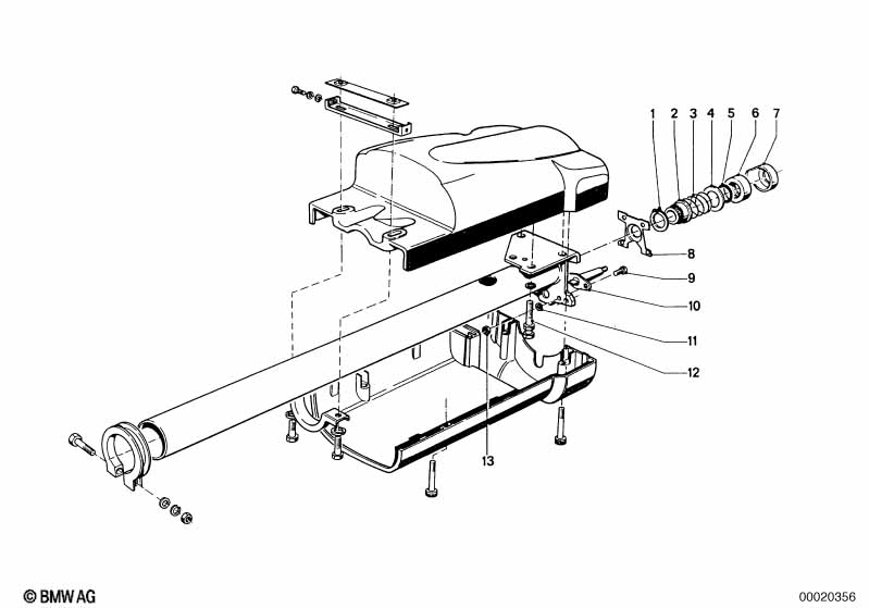 Steering column-tube/trim panel