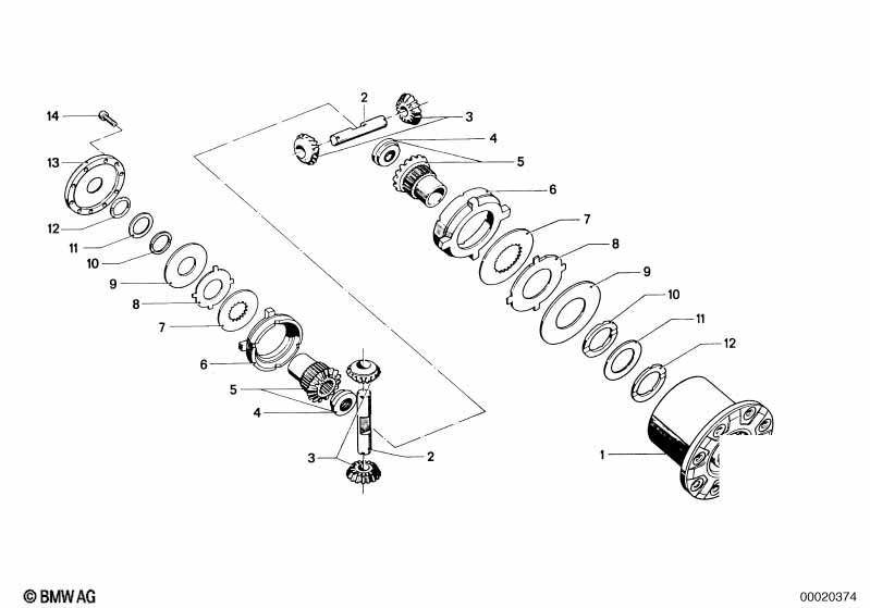 Differential-limited slip diff.unit