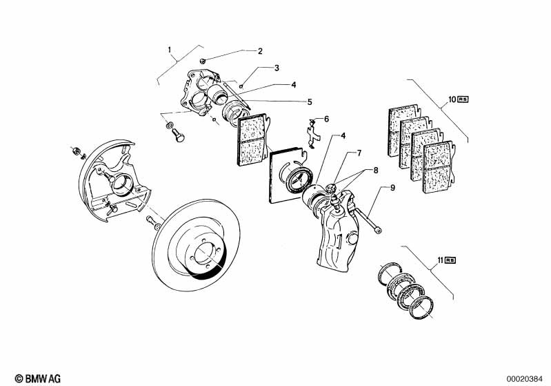 Front brake, circuit 2