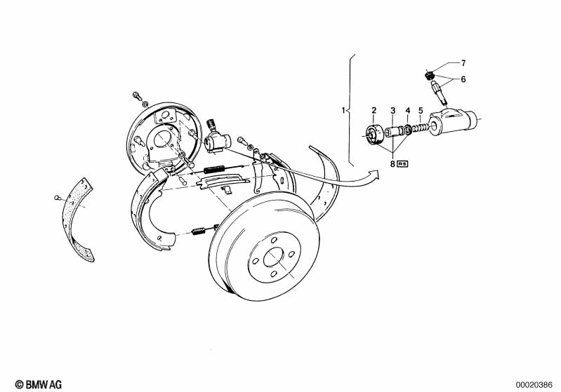 Rear wheel brake