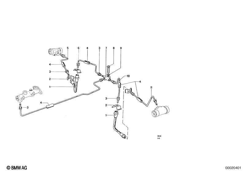 Brake pipe rear