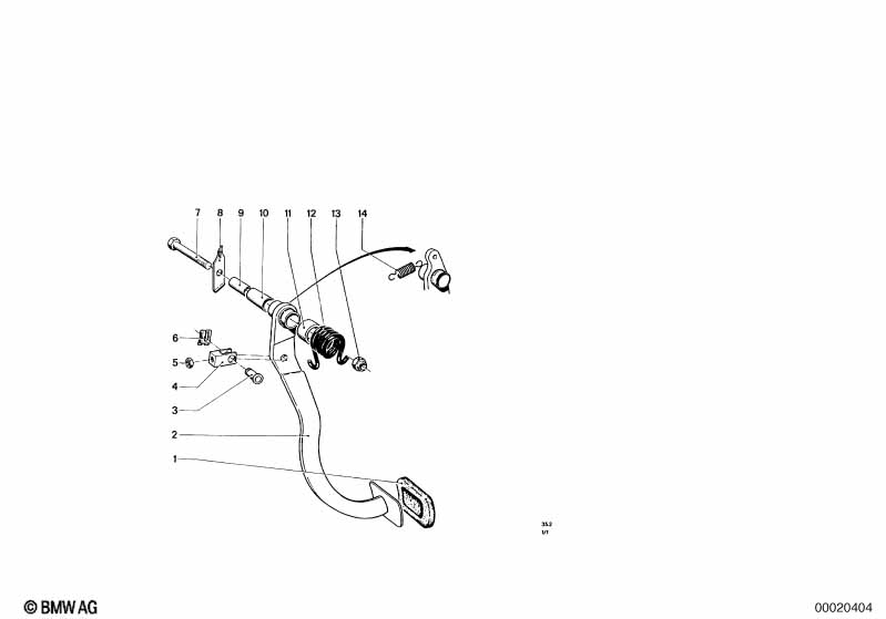 Pedals supporting bracket/brake pedal