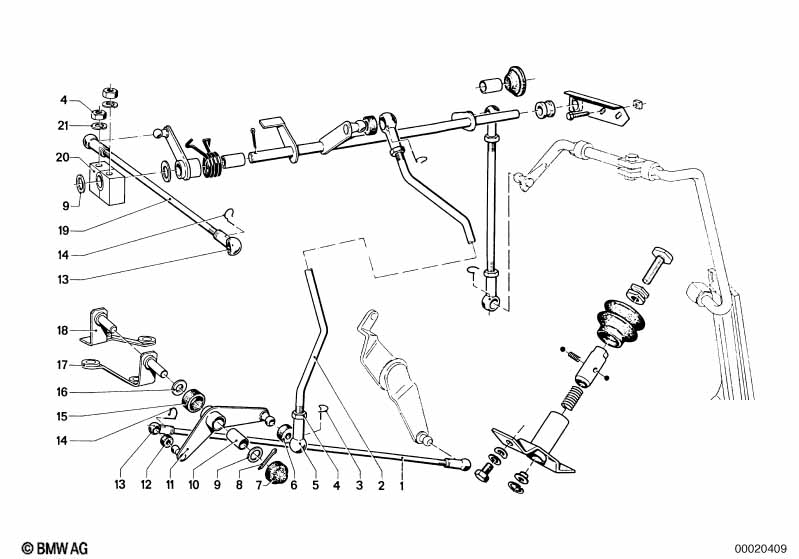 Accelerator pedal/rod assy