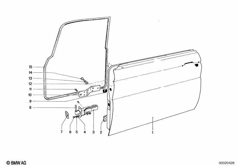 Front door-hinge/door brake