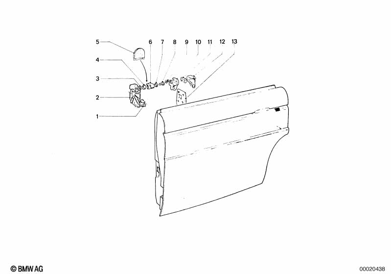 Rear door - hinge/door brake