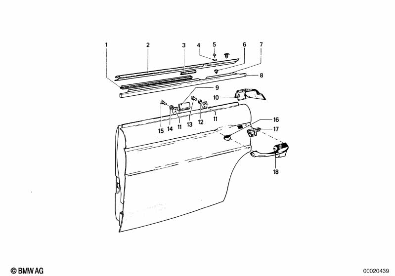 Rear door - hinge/door brake