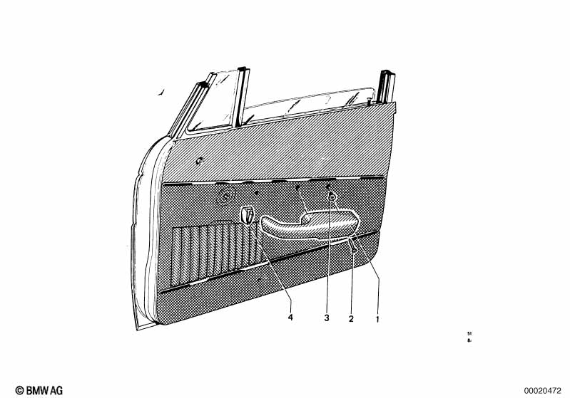 Door trim panel, front