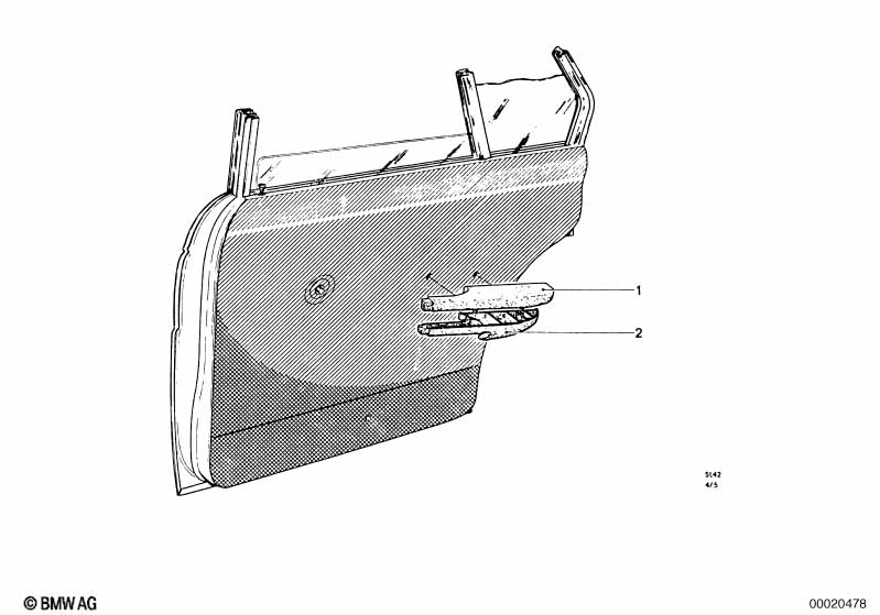Door trim, rear