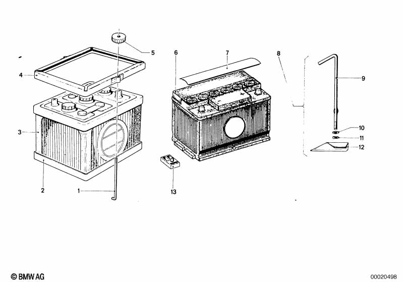 battery holder and mounting parts
