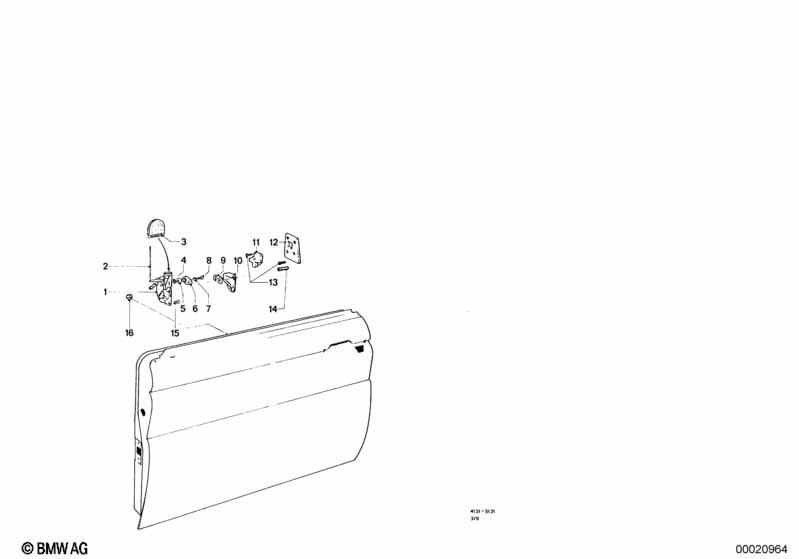 Front door-hinge/door brake
