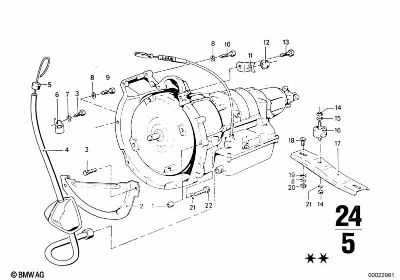 ZF 3hp22 mounting parts control unit