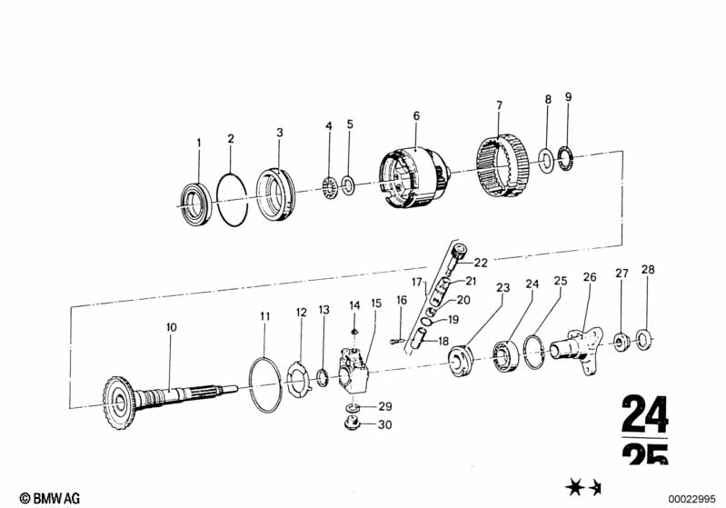 Bw 65 planet wheel set/output