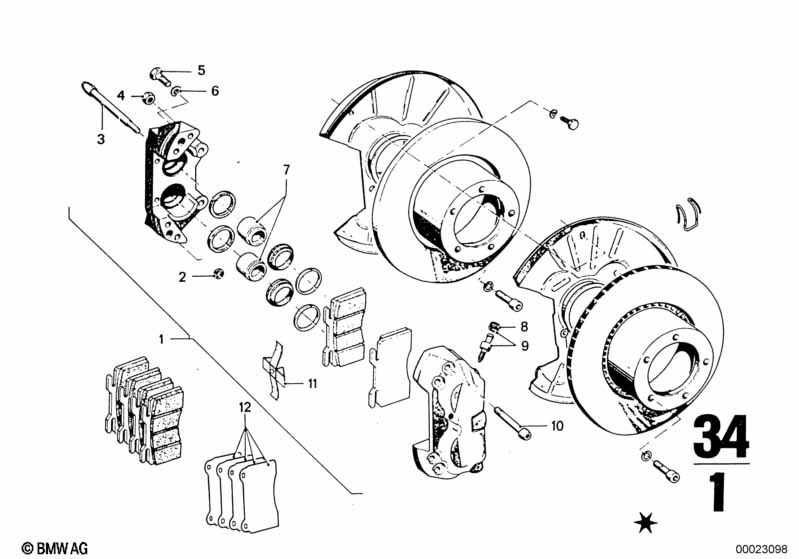 Front wheel brake