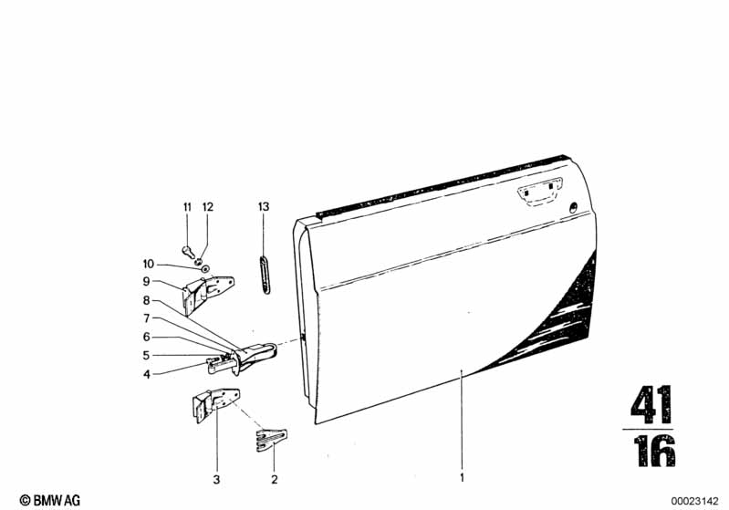 Front door-hinge/door brake