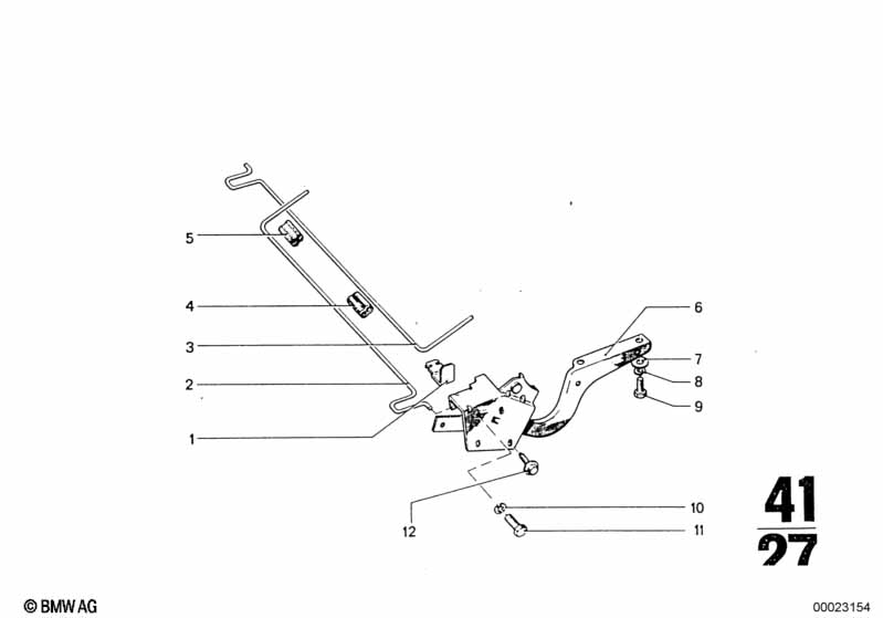 Single components for trunk lid