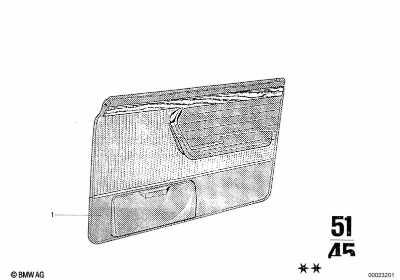 Door trim panel, front