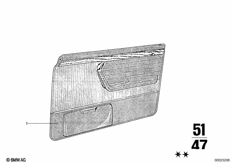 Door trim panel, front