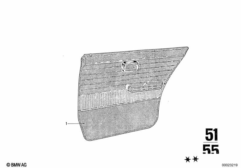 Door trim, rear