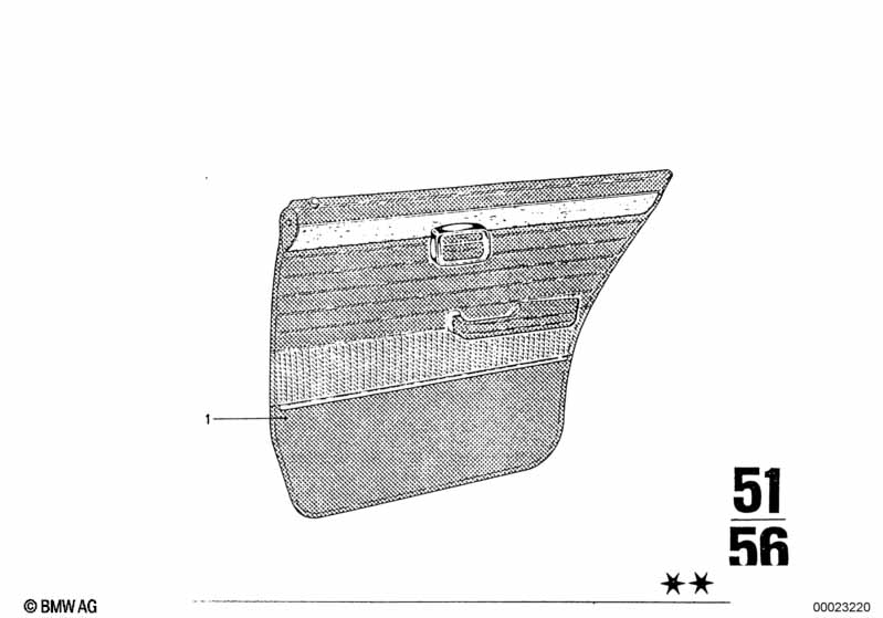 Door trim, rear