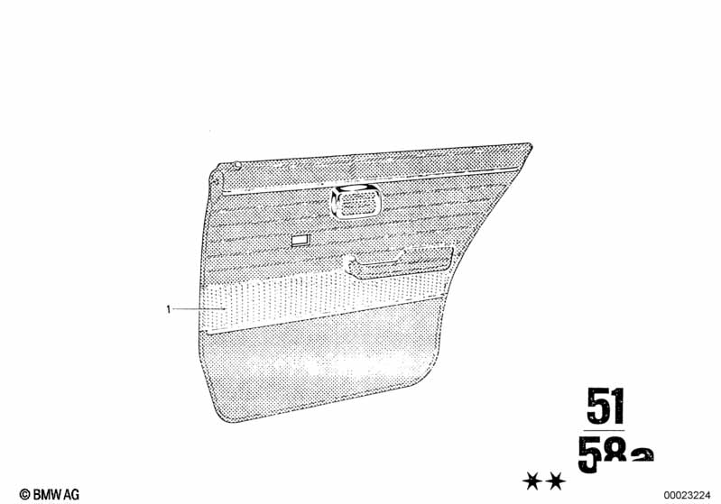 Door trim, rear