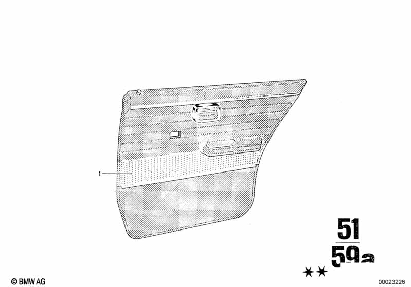 Door trim, rear