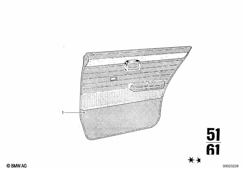 Door trim, rear