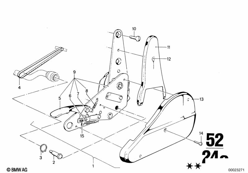 Reclining seat fitting