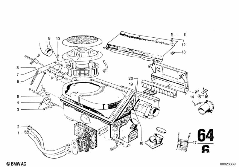 Heater control/bowden cable