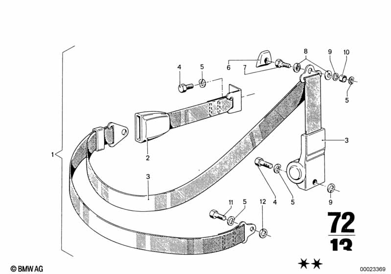 Safety belt rear