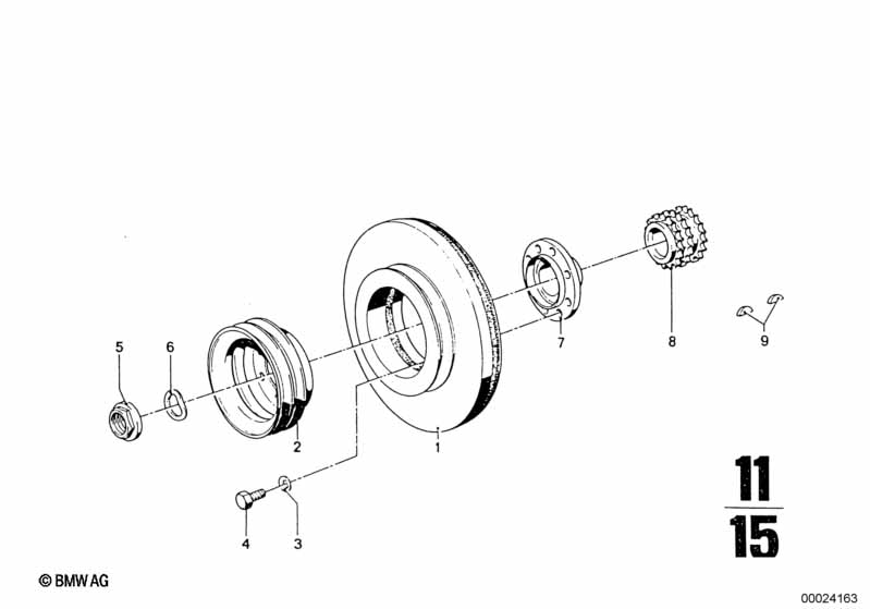 Crankshaft with bearing shells