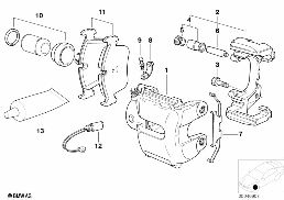 FRONT BRAKE PAD WEAR SENSOR diagram for BMW 3 Series E46 330Cd