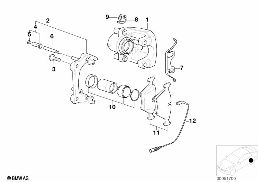 REAR BRAKE / BRAKE PAD / WEAR SENSOR diagram for BMW 3 Series E46 330Cd