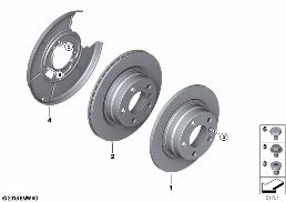 REAR WHEEL BRAKE / BRAKE DISC diagram for BMW 3 Series E46 330Cd