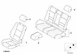 LAMBSKIN SEAT COVER diagram for BMW 5 Series E39 528i